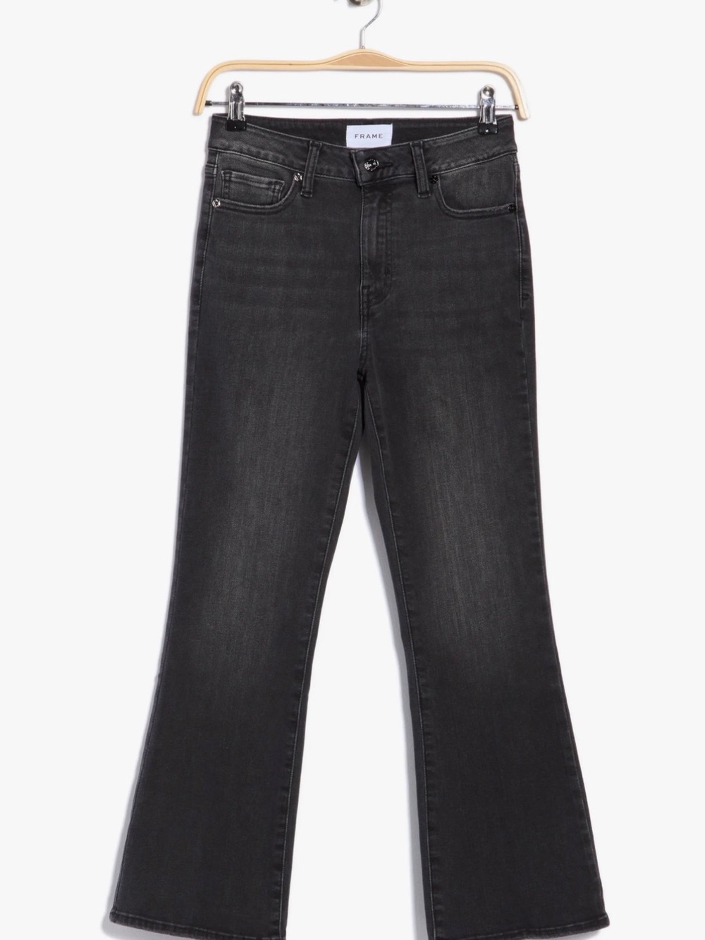 Frame Le Crop Mini Boot High Waist Crop Mini Bootcut Jeans stretch